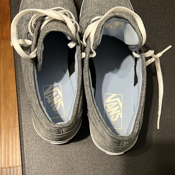 Vans Women Authentic Off The Wall Pewter Grey Black Size 6.5 Low Top Denim - Picture 3 of 6